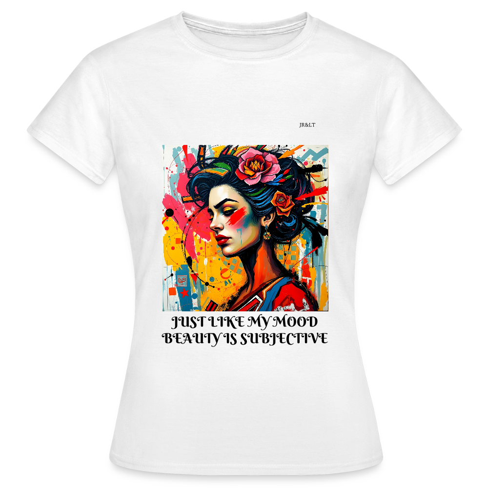 JUST LIKE MY MOOD" WOMEN'S CLASSIC T-SHIRT - white