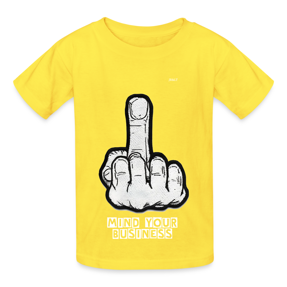 MIND YOUR BUSINESS - KIDS T-SHIRT - yellow