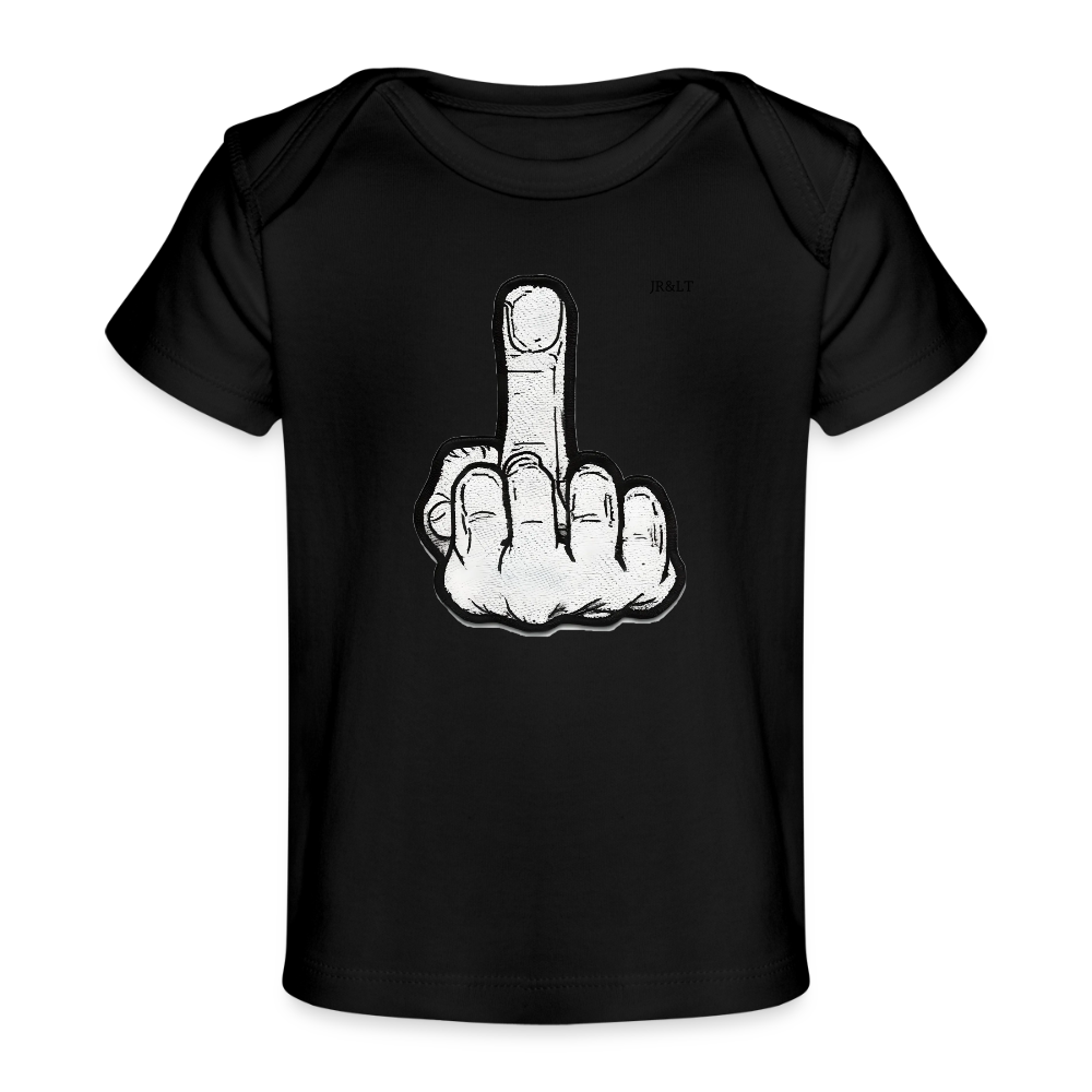 UP MIDDLE FINGER - BABY T-SHIRT - black