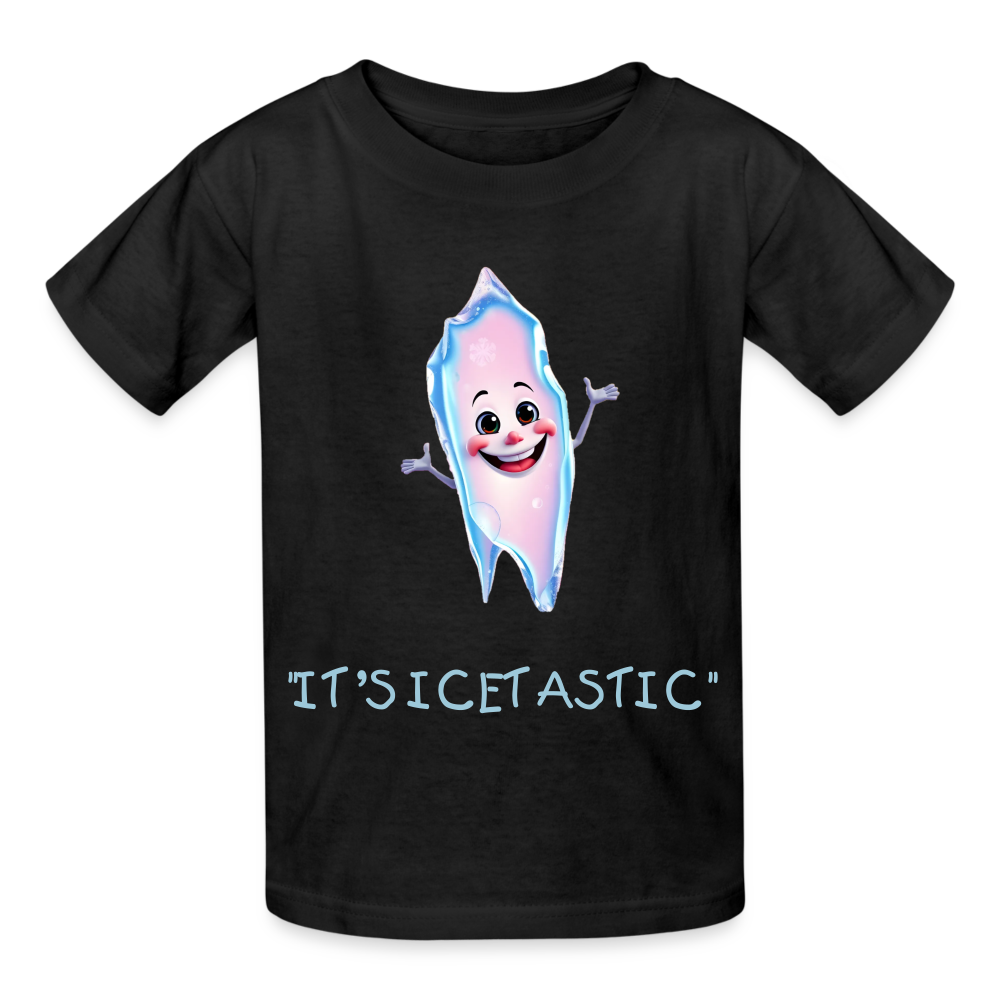 "IT'S ICETASTIC" CHILDREN'S T-SHIRT - black