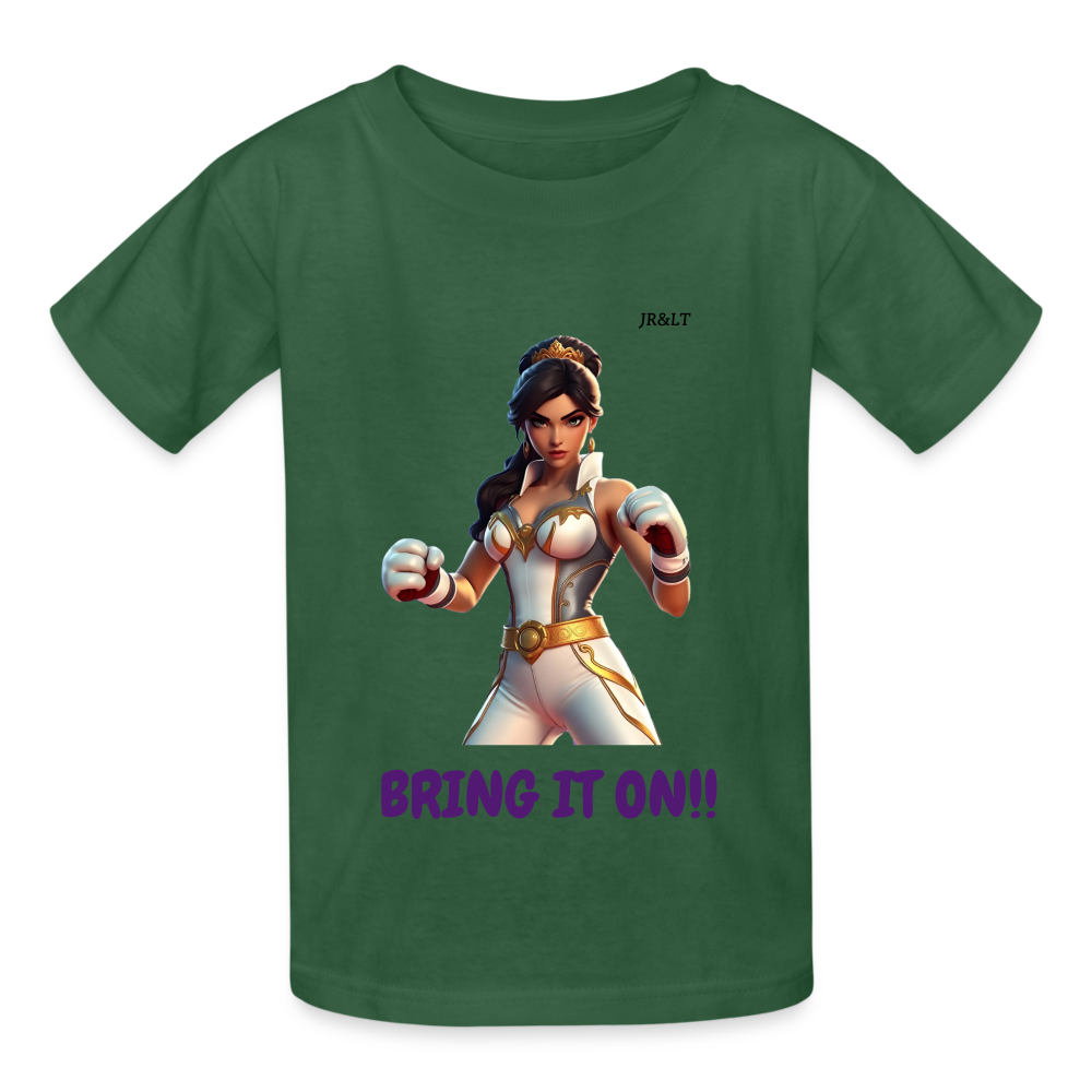 BOXING PRINCESS - KID'S TSHIRT - bottle green