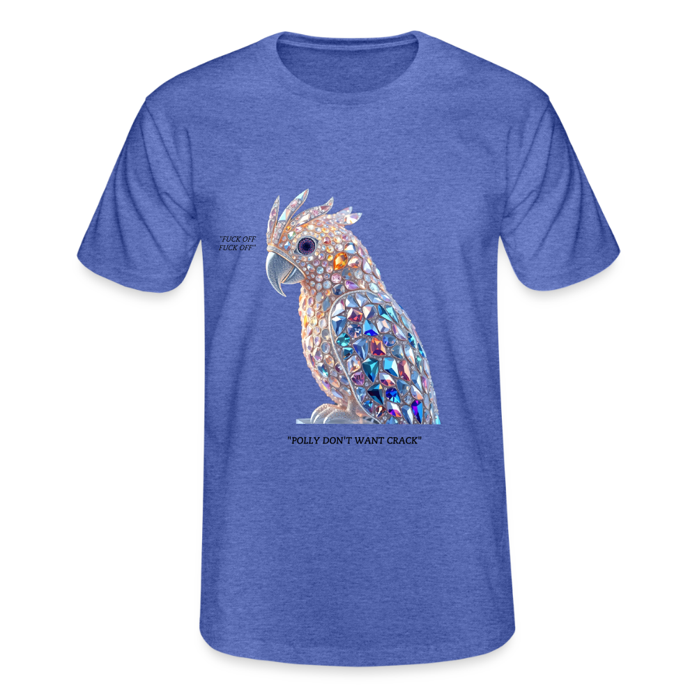 CRACK PARROT - MEN'S CLASSIC T-SHIRT - heather blue