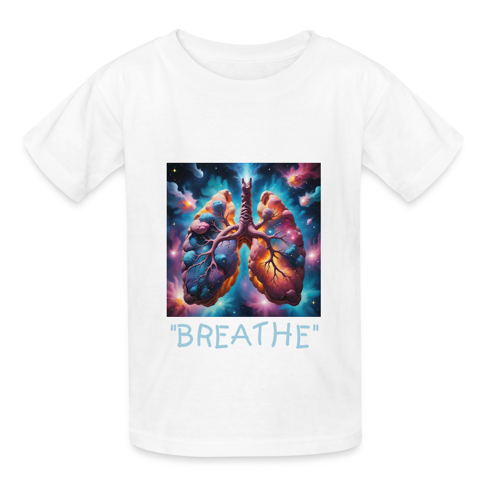 "BREATHE" CHILDREN'S T-SHIRT - white