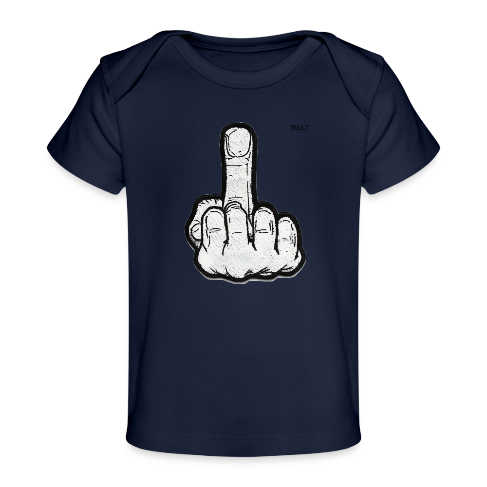 UP MIDDLE FINGER - BABY T-SHIRT - dark navy