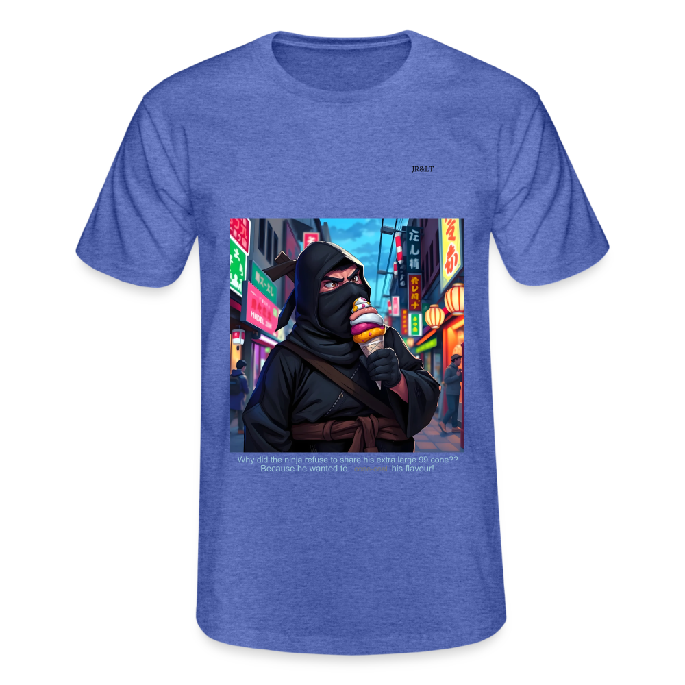ICE-CREAM NINJA- MENS CLASSIC T-SHIRT - heather blue