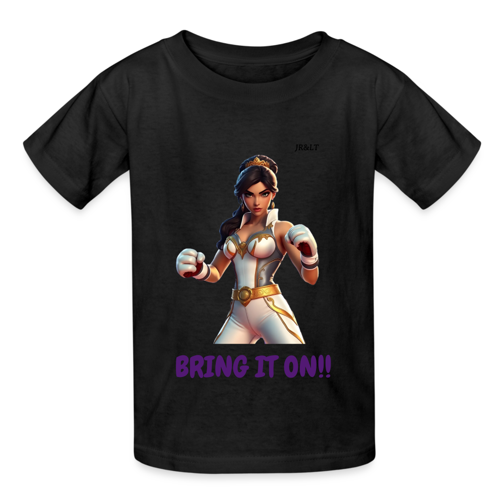 BOXING PRINCESS - KID'S TSHIRT - black