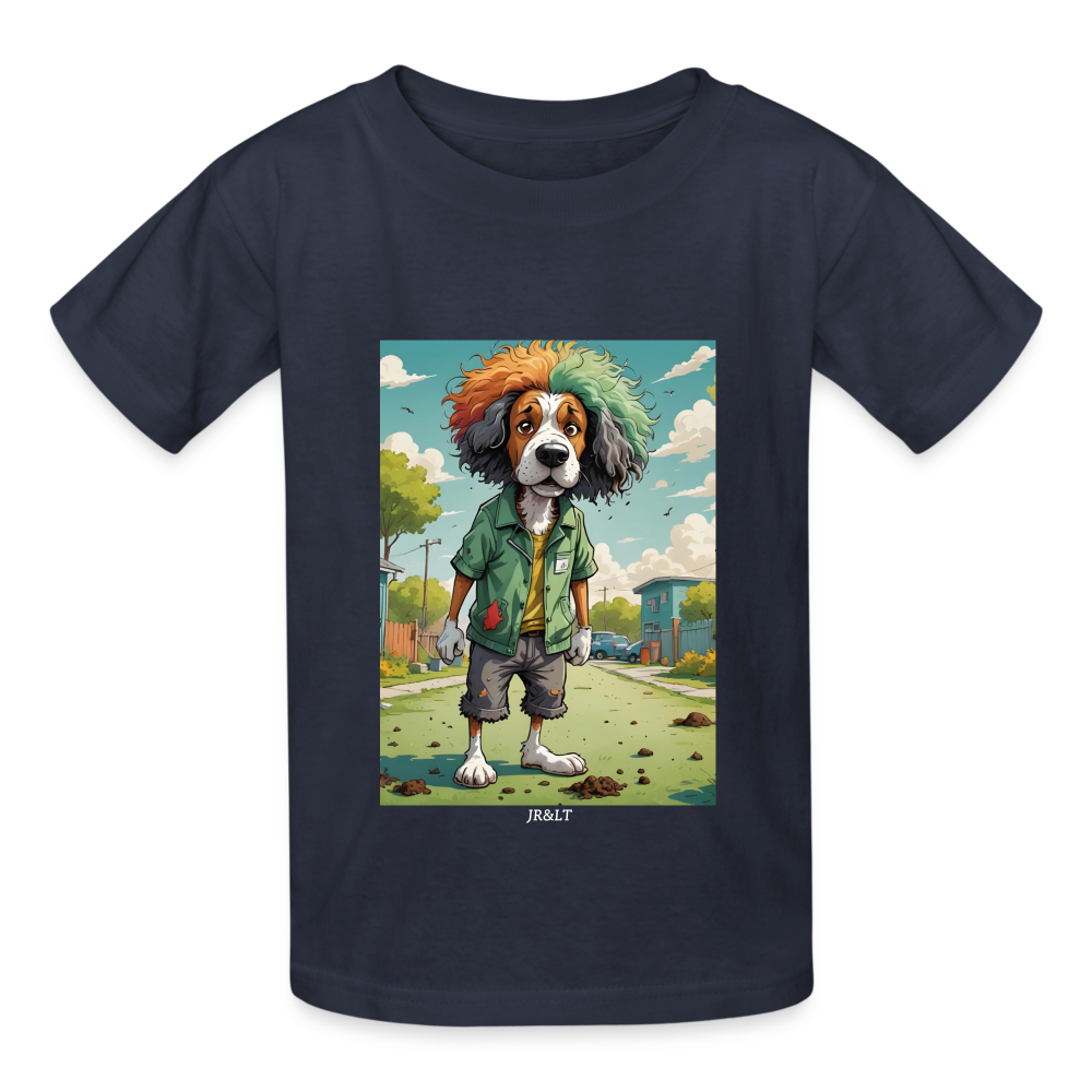 WOOF - CHILDREN'S T-SHIRT - navy