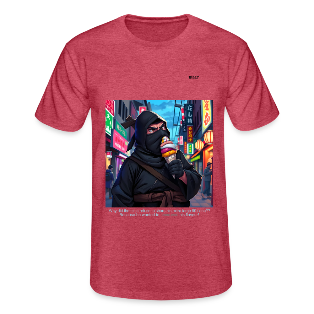 ICE-CREAM NINJA- MENS CLASSIC T-SHIRT - heather red