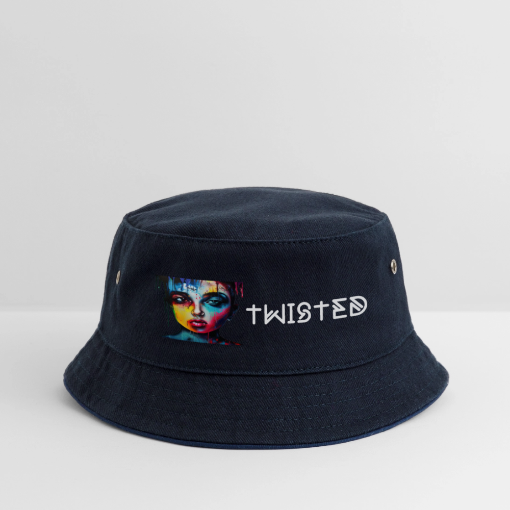TWISTED - CHICLREN'S BUCKET HAT - navy/navy