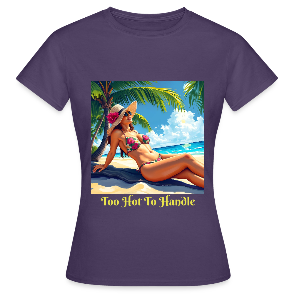 TOO HOT TO HANDLE - WOMEN'S CLASSIC T-SHIRT - dark purple