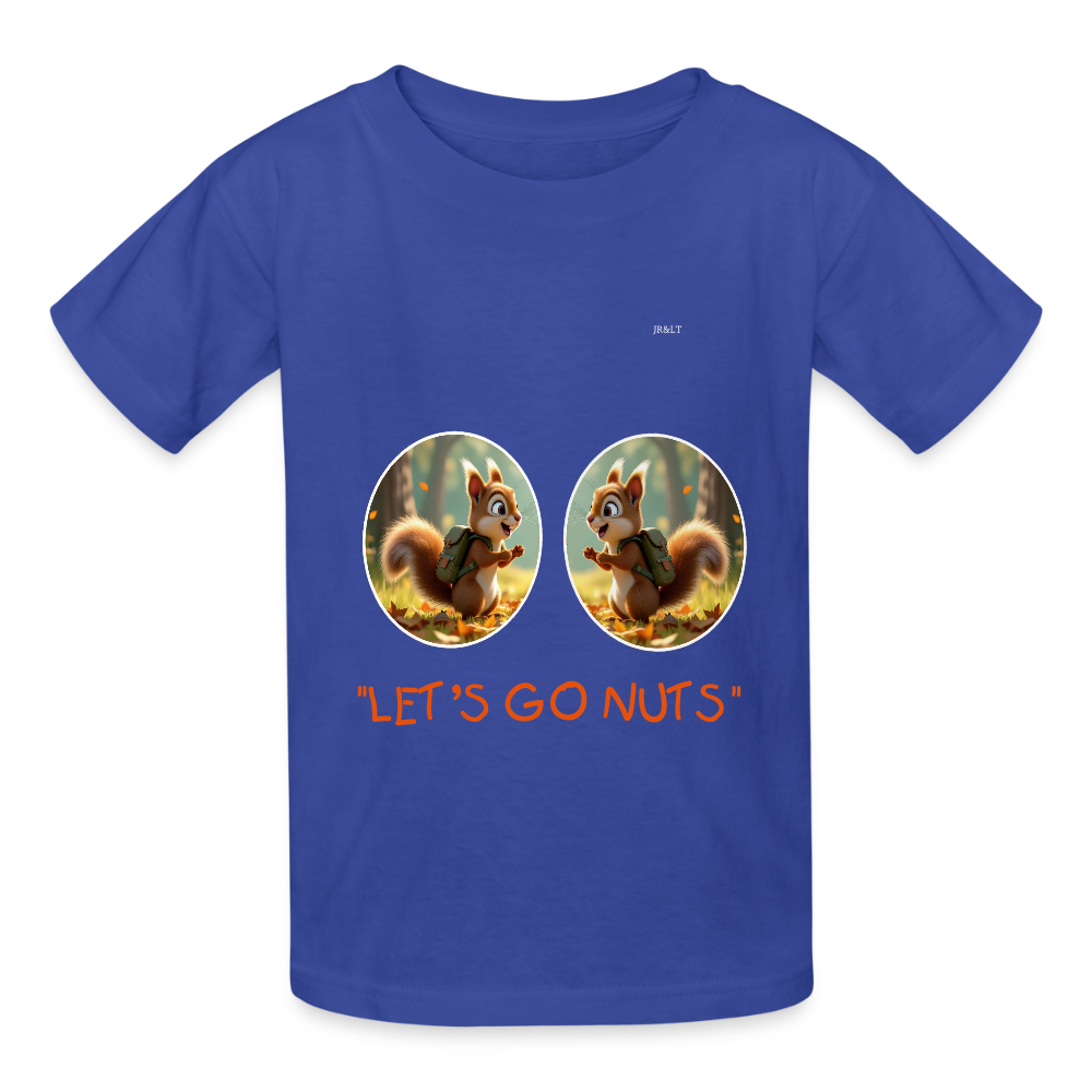 "NUTTY SQUIRELLS" CHILDRENS T-SHIRT - royal blue