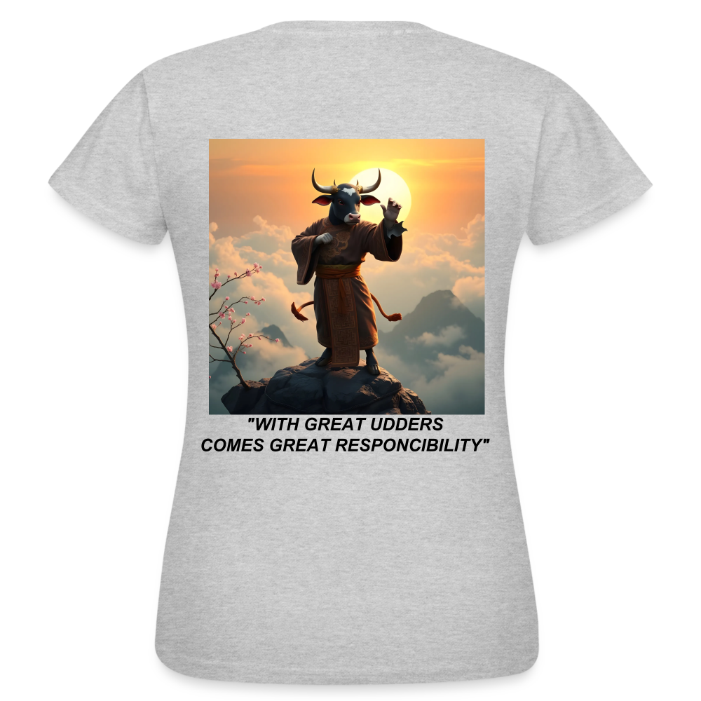 "WITH GREAT UDDERS" WOMEN'S CLASSIC T-SHIRT - heather grey