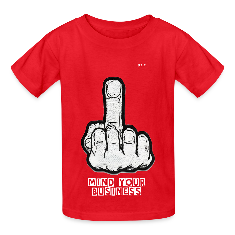 MIND YOUR BUSINESS - KIDS T-SHIRT - red