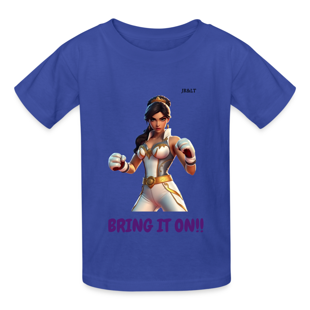 BOXING PRINCESS - KID'S TSHIRT - royal blue