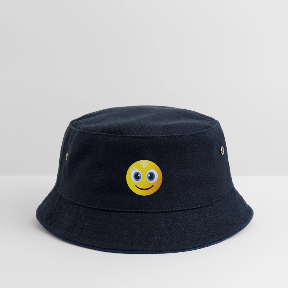 SMILEY - CHICLREN'S BUCKET HAT - navy/navy
