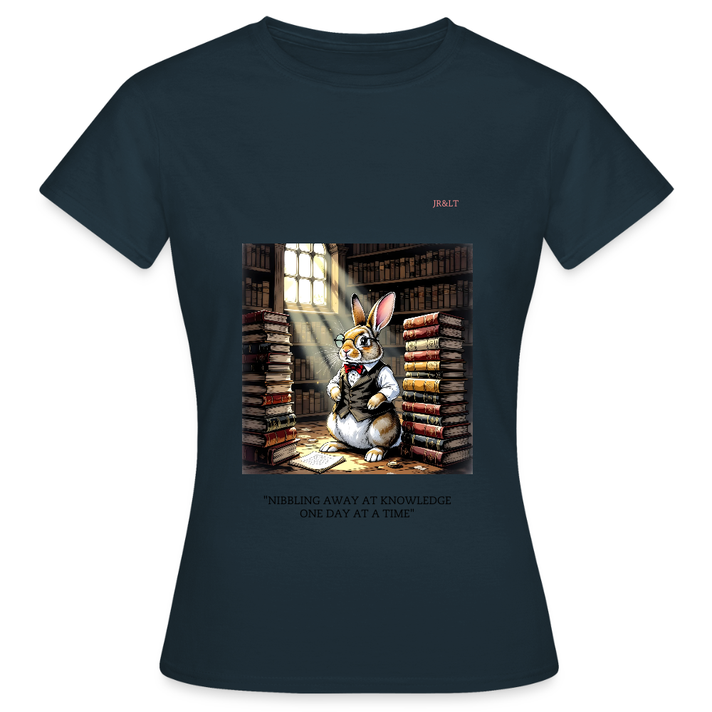 "PROFESSOR FLUFFY" - WOMEN'S CLASSIC T-SHIRT - navy