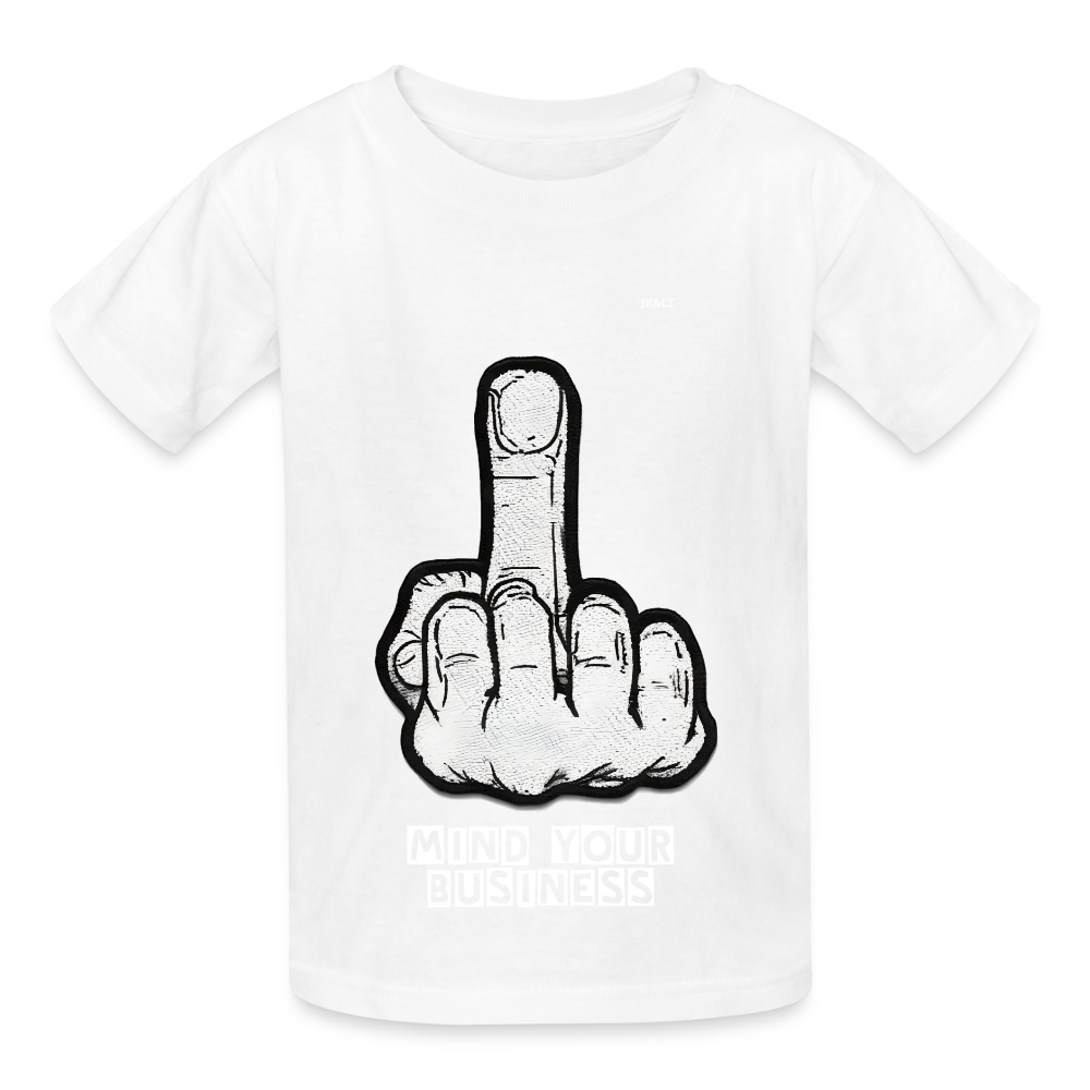 MIND YOUR BUSINESS - KIDS T-SHIRT - white