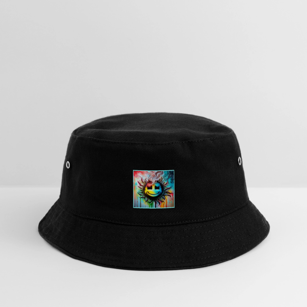 JR< TRADEMARKED LOGO - KIDS BUCKET HAT - black