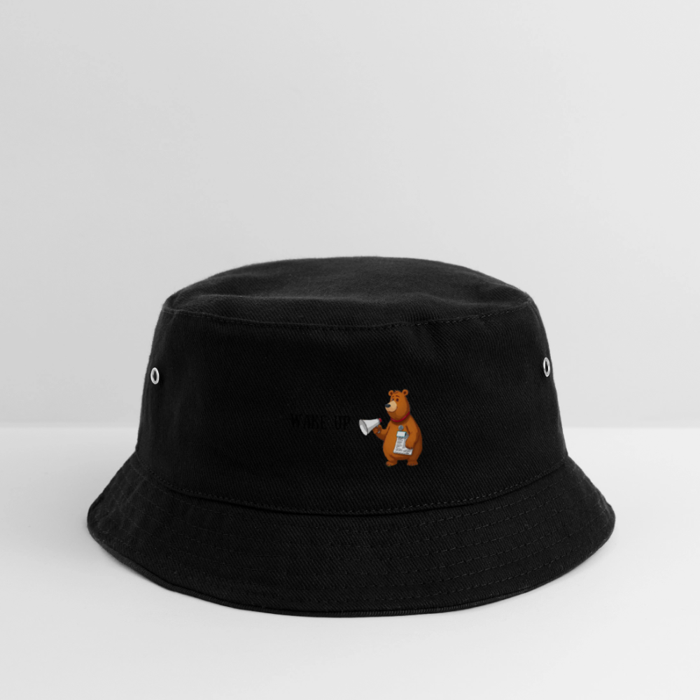 WAKE UP - CHICLREN'S BUCKET HAT - black
