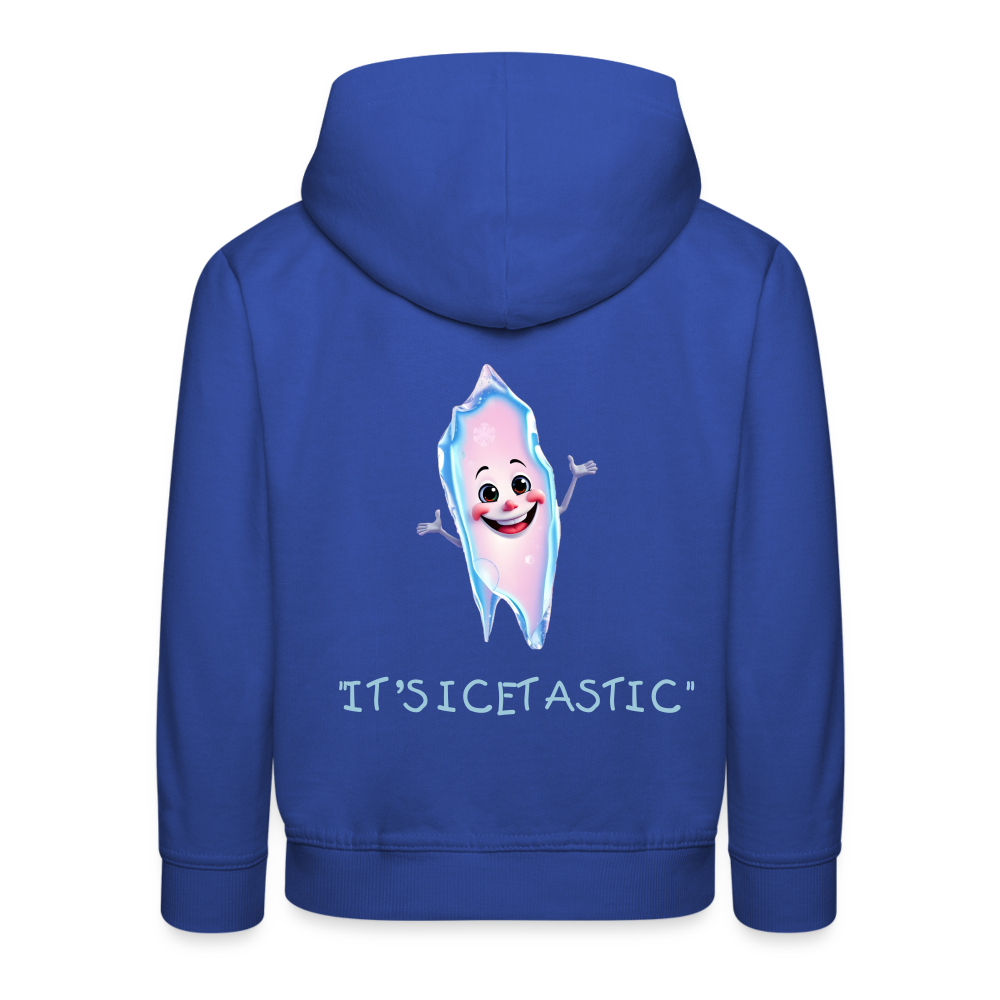 "IT'S ICETASTIC" CHILDREN'S HOODIE - royal blue