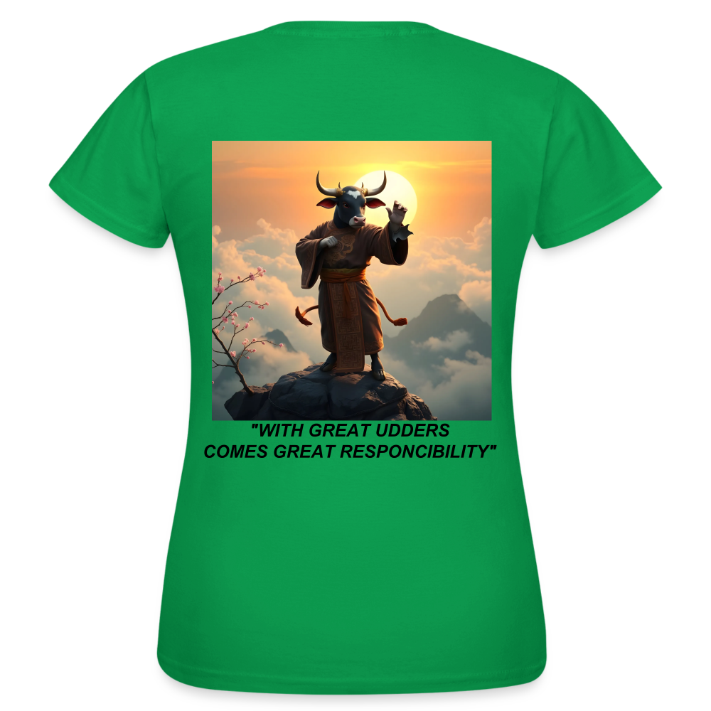 "WITH GREAT UDDERS" WOMEN'S CLASSIC T-SHIRT - kelly green