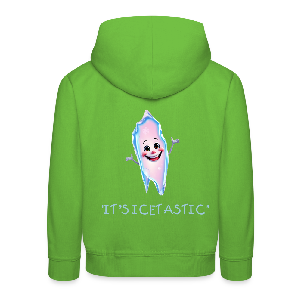 "IT'S ICETASTIC" CHILDREN'S HOODIE - light green