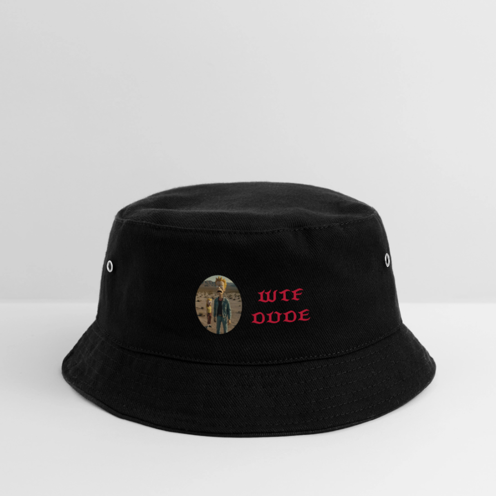 WTF DUDE - CHICLREN'S BUCKET HAT - black