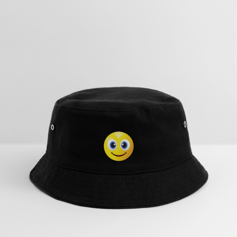 SMILEY - CHICLREN'S BUCKET HAT - black