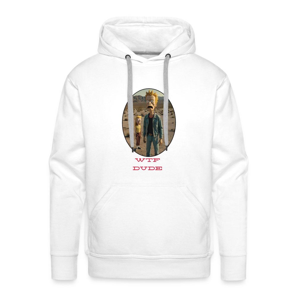 WTF DUDE!! MEN'S HOODIE - white