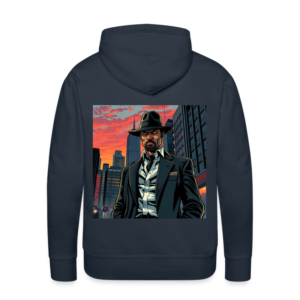 OLD SCHOOL VILLAIN - MEN'S HOODIE - navy