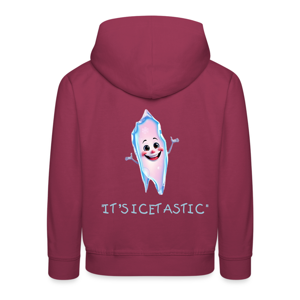 "IT'S ICETASTIC" CHILDREN'S HOODIE - bordeaux