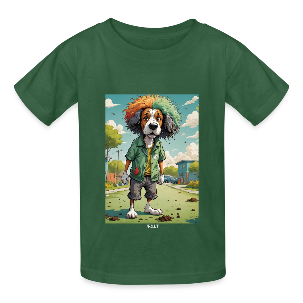 WOOF - CHILDREN'S T-SHIRT - bottle green