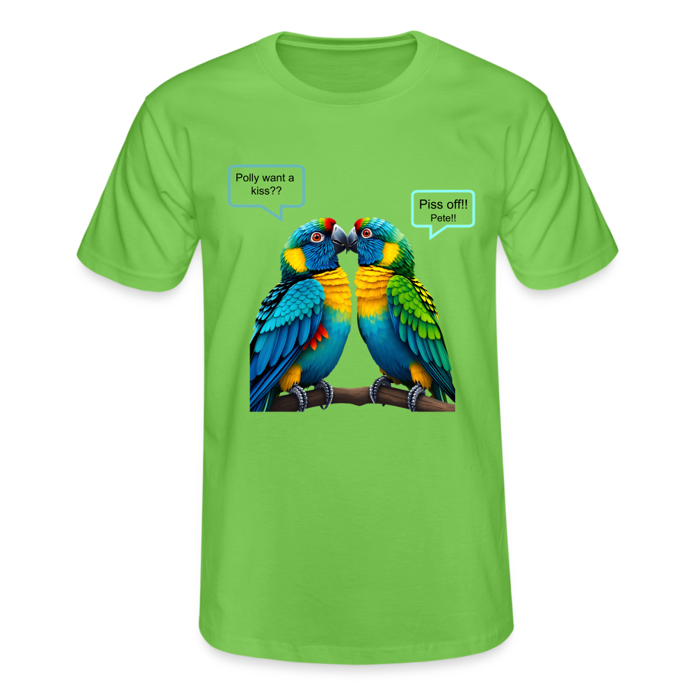 SQUABBLING PARROTS - MENS CLASSIC T-SHIRT - light green