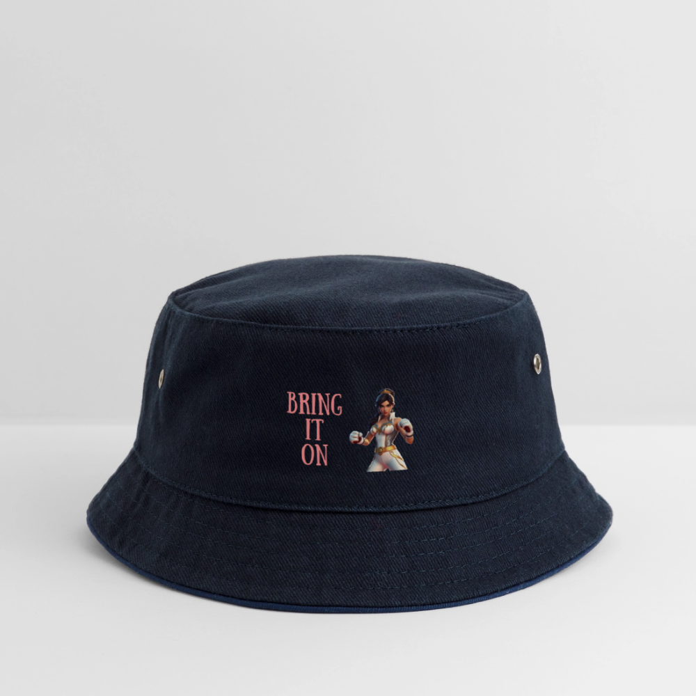 PRINCESS IN TRAINIING - CHICLREN'S BUCKET HAT - navy/navy