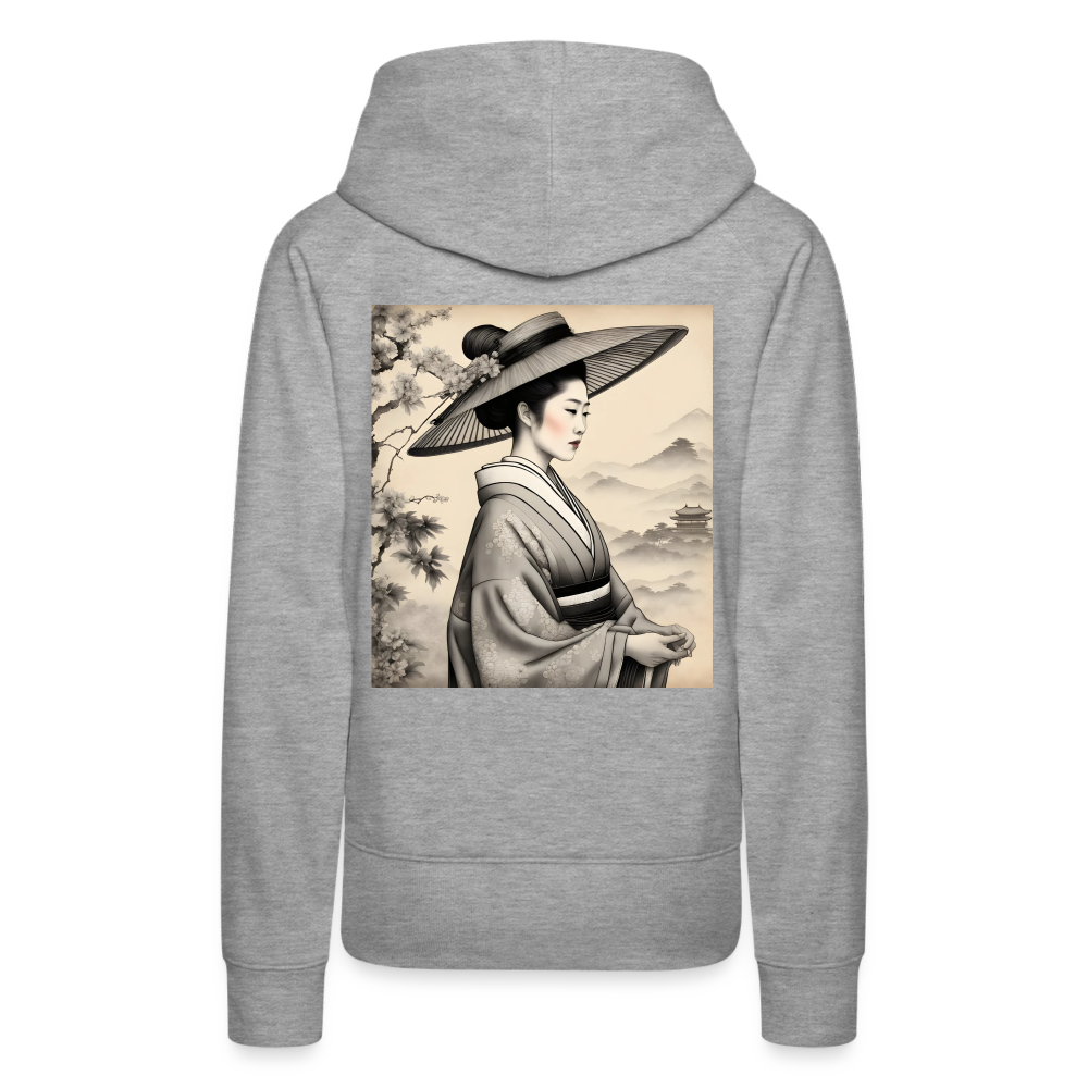 WOMAN AT PEACE - WOMEN'S HOODIE - heather grey