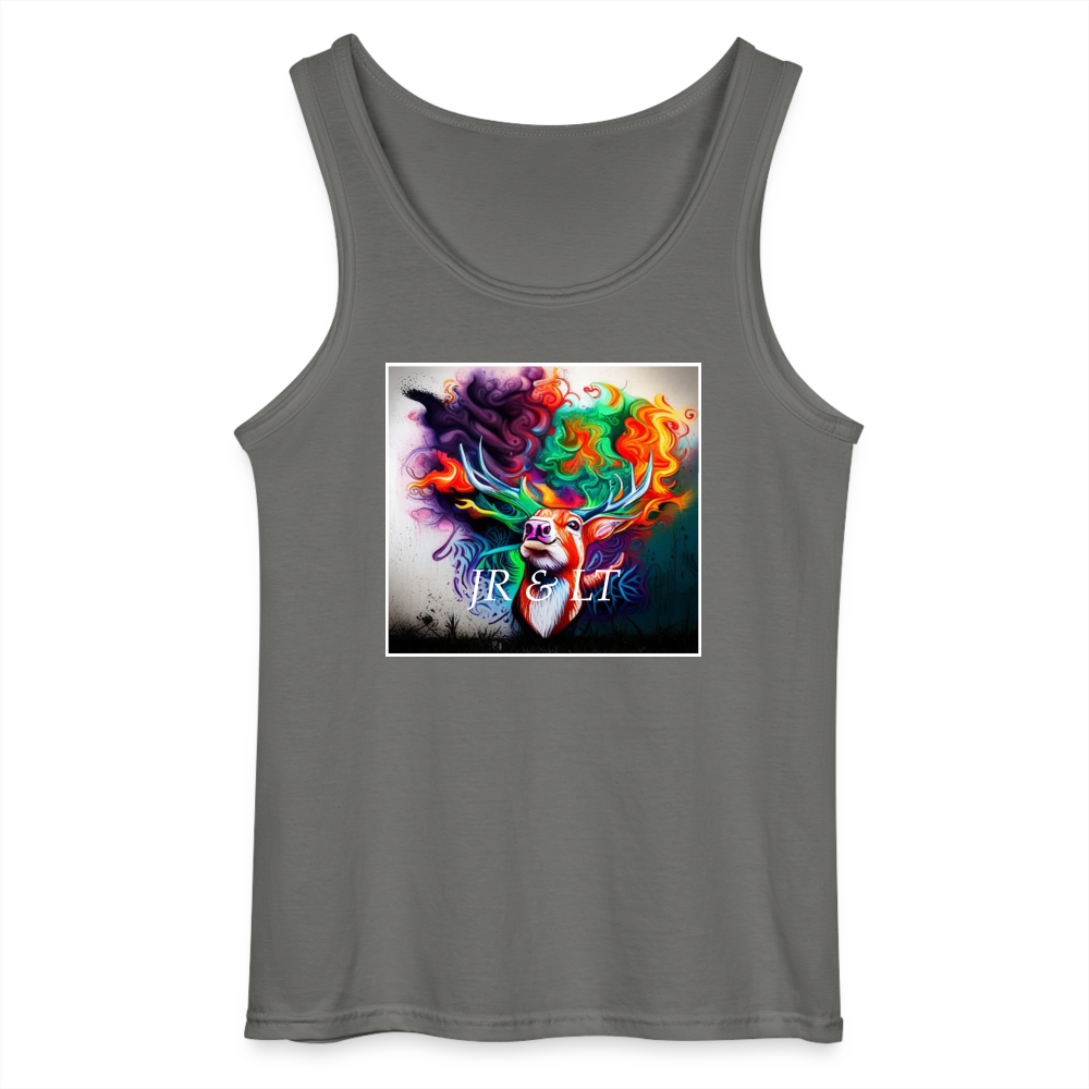 JR< TRADMARKED - MEN'S TANK TOP - charcoal grey
