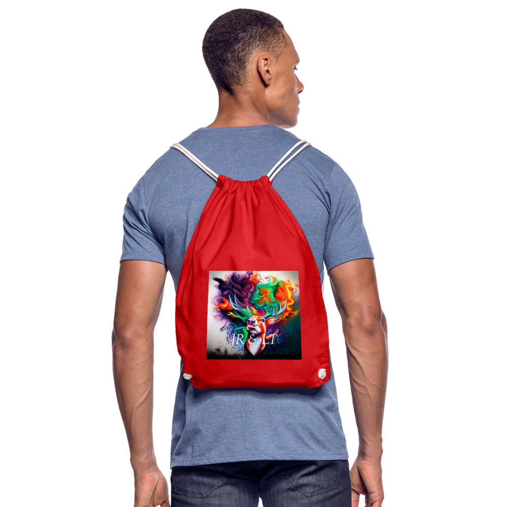 JR< -DRAWSTRING BAG - red