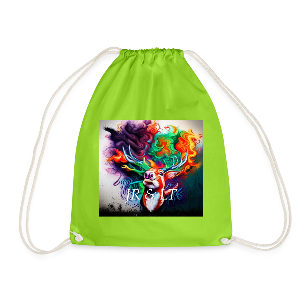 JR< -DRAWSTRING BAG - neon green