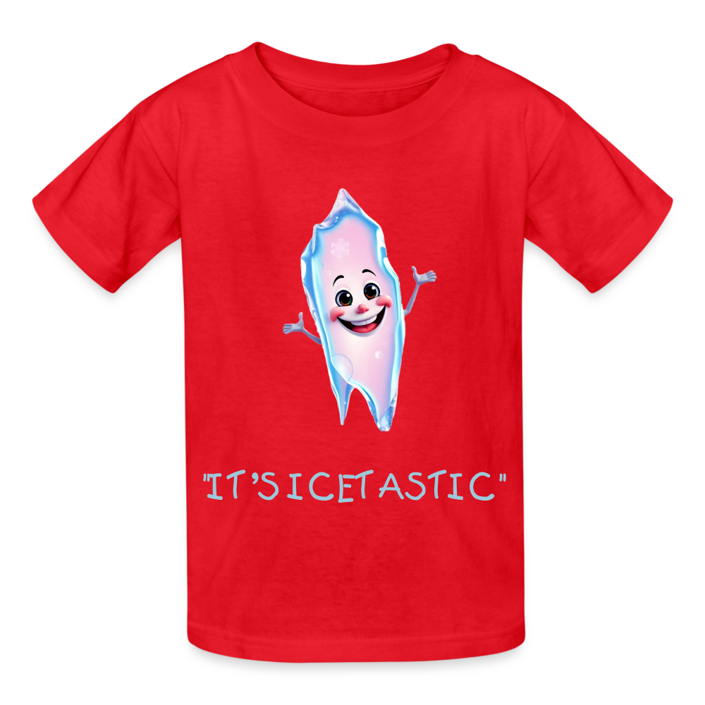 "IT'S ICETASTIC" CHILDREN'S T-SHIRT - red