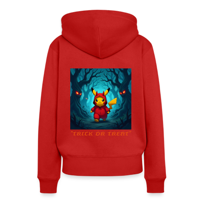 "TRICK OR TREAT" - WOMEN'S HOODIE - red