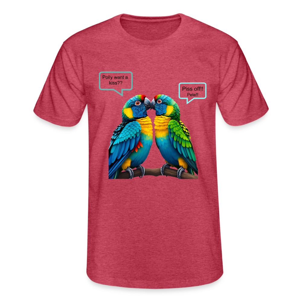 SQUABBLING PARROTS - MENS CLASSIC T-SHIRT - heather red