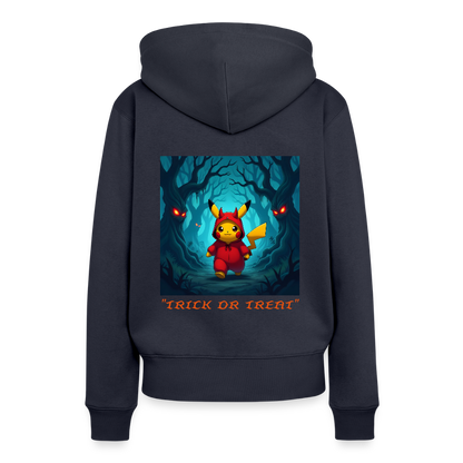 "TRICK OR TREAT" - WOMEN'S HOODIE - navy