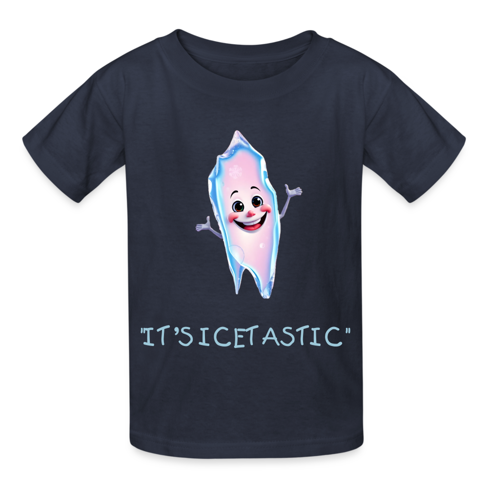 "IT'S ICETASTIC" CHILDREN'S T-SHIRT - navy