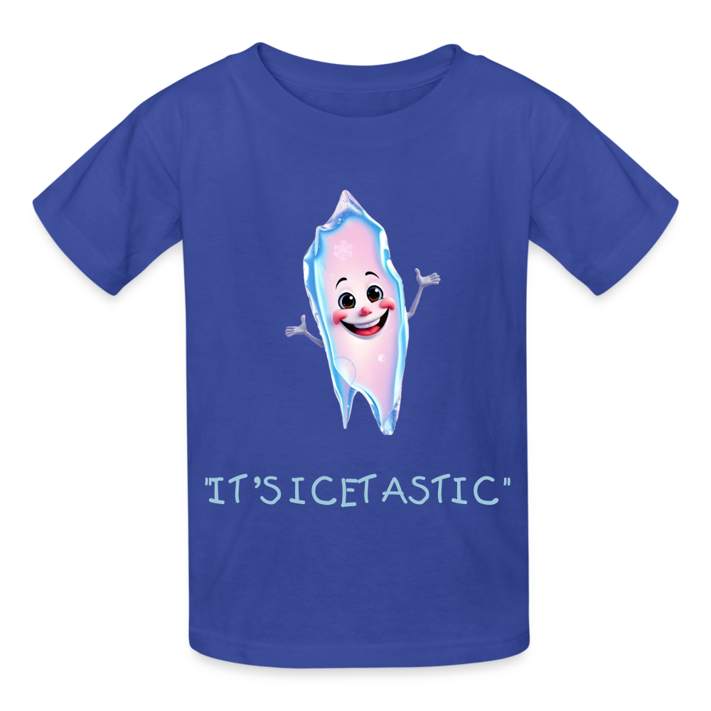 "IT'S ICETASTIC" CHILDREN'S T-SHIRT - royal blue