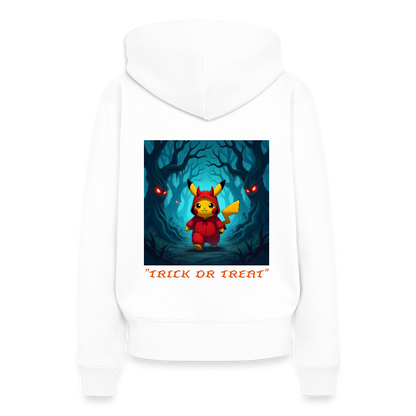 "TRICK OR TREAT" - WOMEN'S HOODIE - white