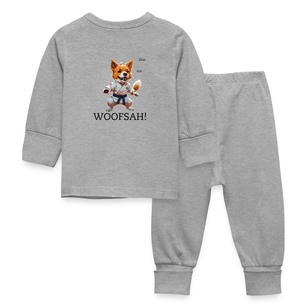 WOOFSAH! - BABY PAJAMAS - heather grey