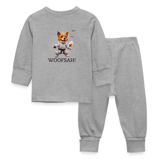 WOOFSAH! - BABY PAJAMAS - heather grey