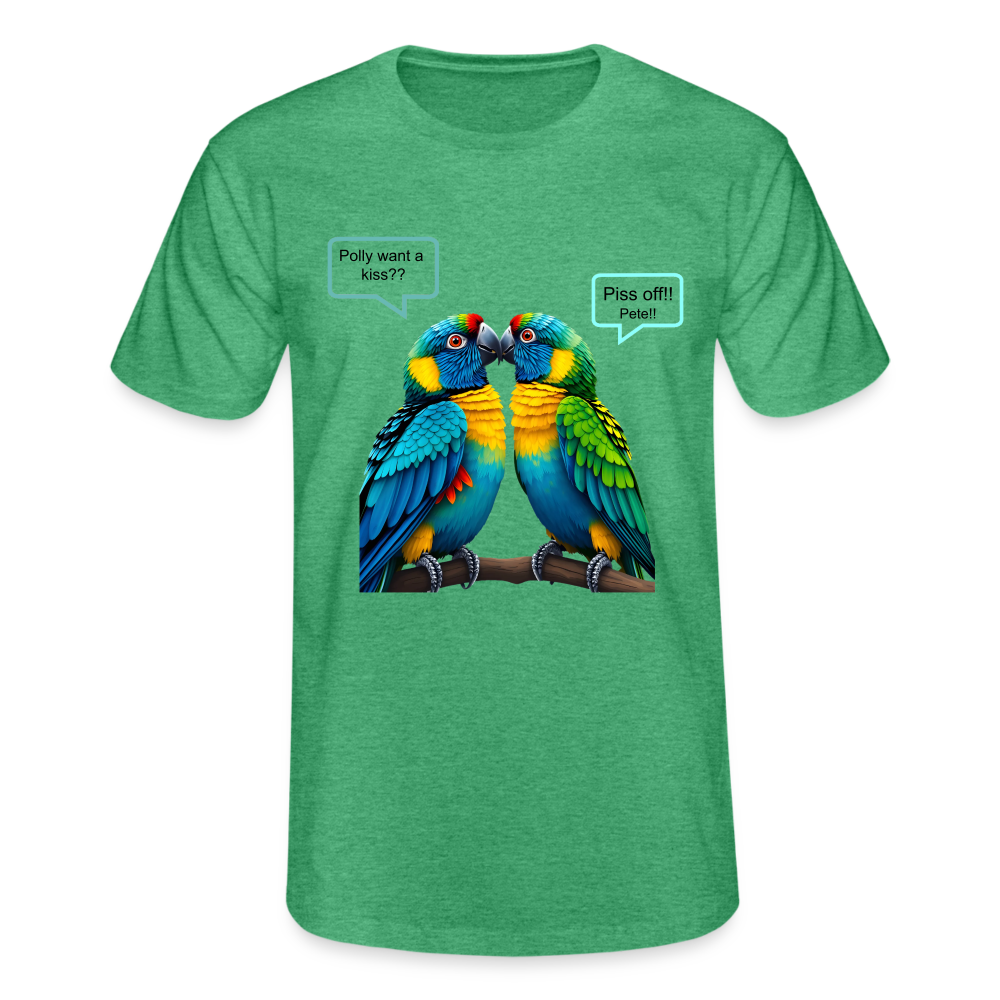 SQUABBLING PARROTS - MENS CLASSIC T-SHIRT - heather green
