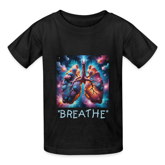 "BREATHE" CHILDREN'S T-SHIRT - black