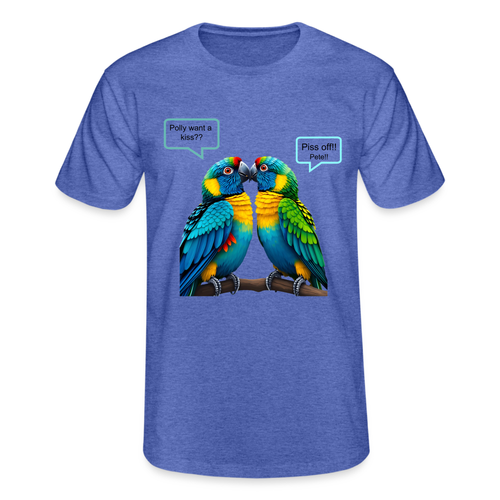 SQUABBLING PARROTS - MENS CLASSIC T-SHIRT - heather blue